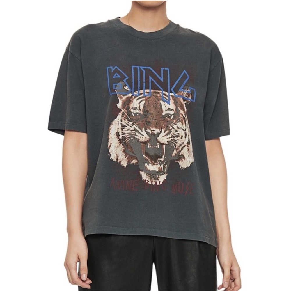 Anine Bing Black Graphic Tee